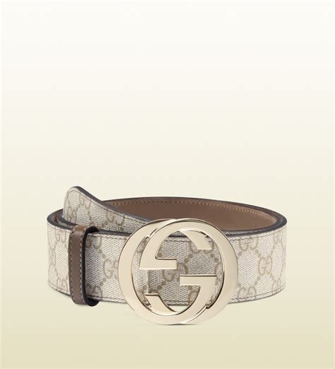 gucci supreme canvas belt.